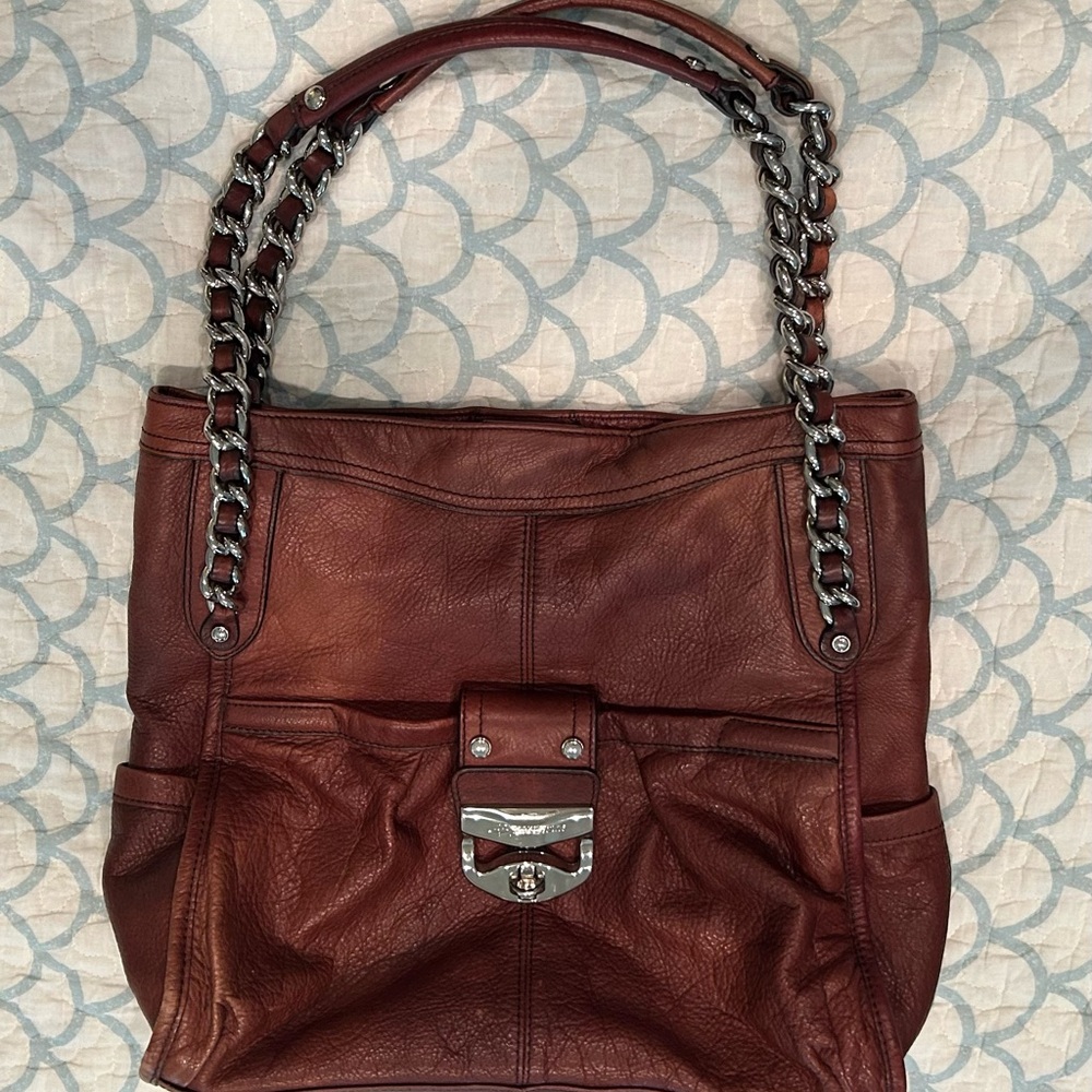 B.Makowsky rich brown leather shoulder bag. This leather is so soft and dreamy. - Picture 1 of 6